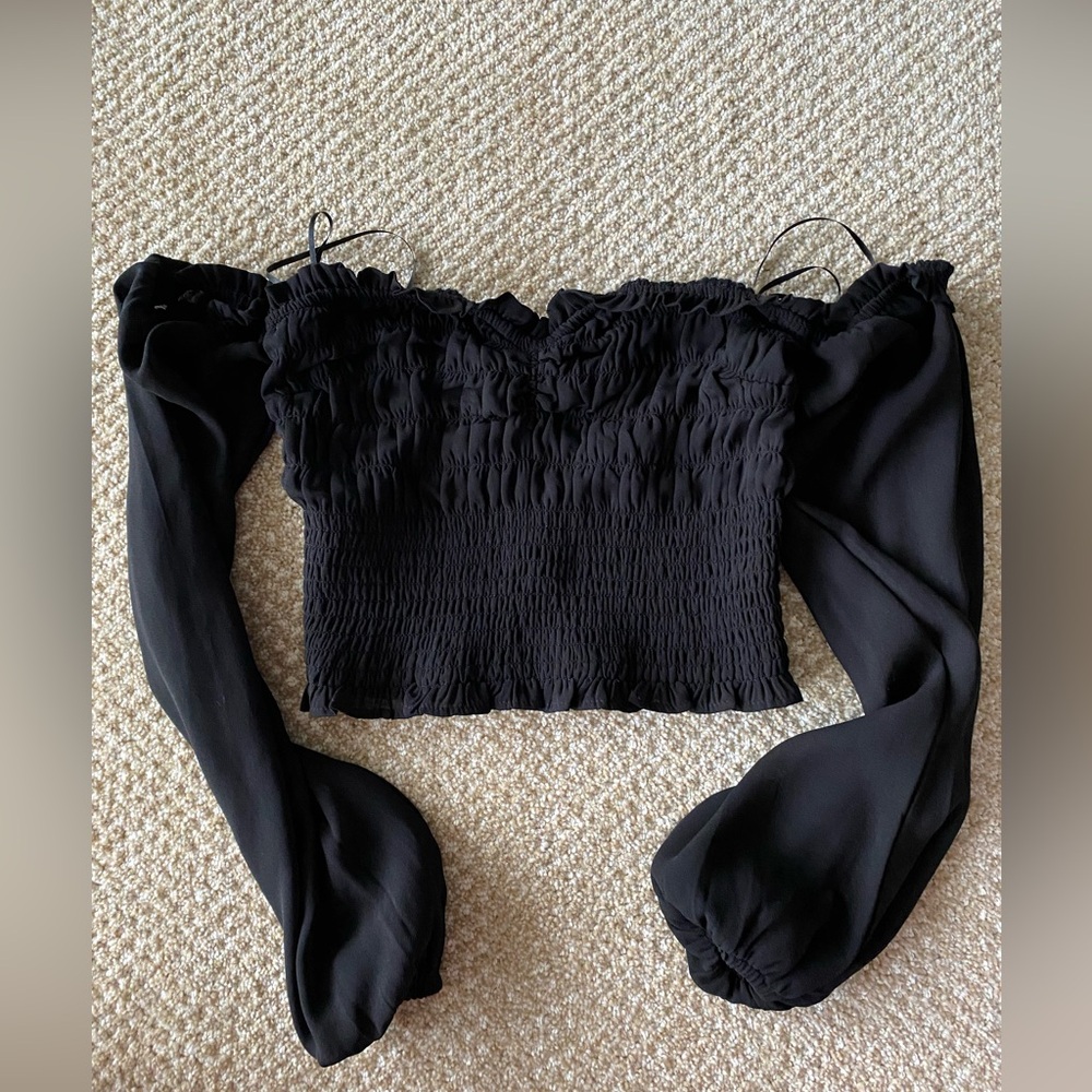 Elegant Black Off-Shoulder Top